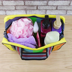 Rainbow Bath Toiletry Bag Portable Woven Cosmetic Bag