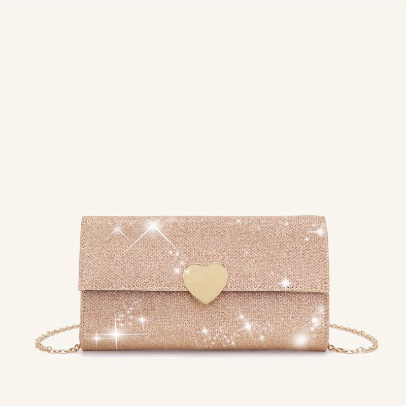 Glitter Evening Clutch Bag Dinner Purse For Wedding Party Prom