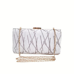 Stylish Clutch Wallet Evening Bag with Chain Strap