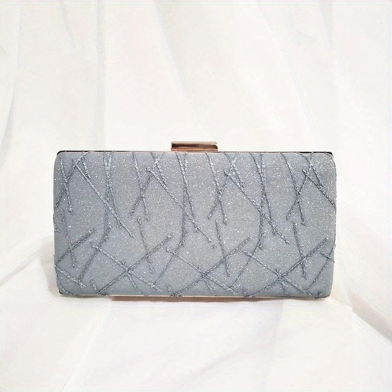 Stylish Clutch Wallet Evening Bag with Chain Strap