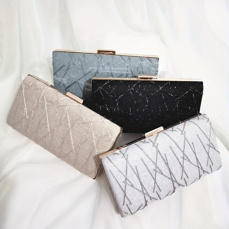Stylish Clutch Wallet Evening Bag with Chain Strap