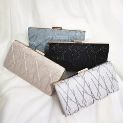 Stylish Clutch Wallet Evening Bag with Chain Strap