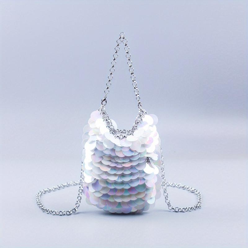 Glitter Sequin Evening Bag Sparkling Dinner Clutch Purse Banquet Handbag