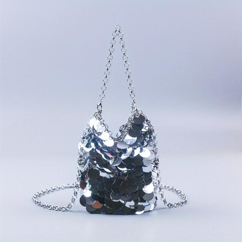 Glitter Sequin Evening Bag Sparkling Dinner Clutch Purse Banquet Handbag