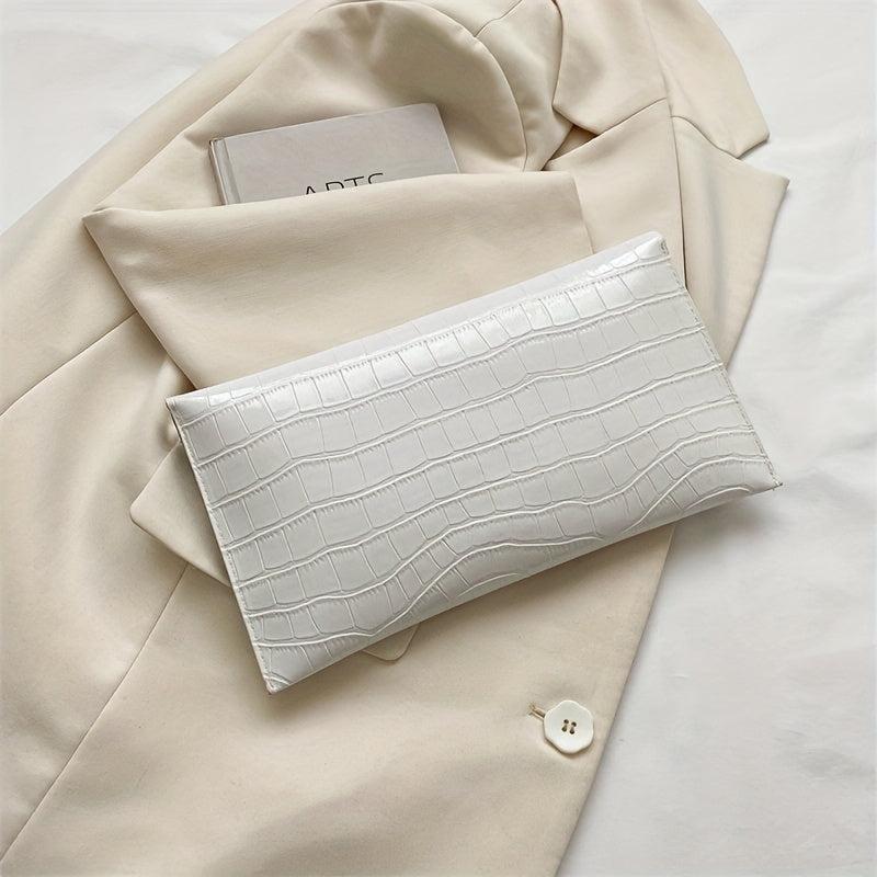 Crocodile Embossed Clutch Wallet Coin Purse for Party