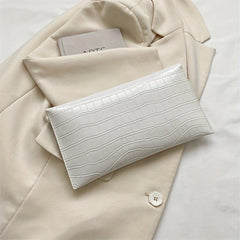Crocodile Embossed Clutch Wallet Coin Purse for Party