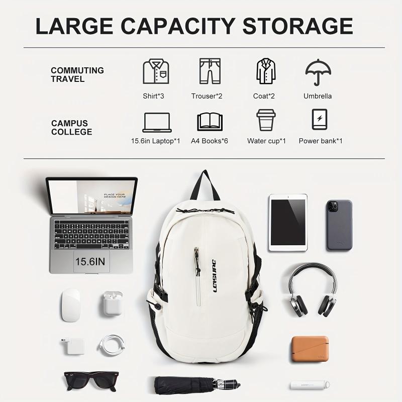 Large Capacity Preppy Backpack College School Daypack Casual Travel Knapsack