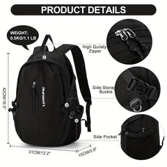 Large Capacity Preppy Backpack College School Daypack Casual Travel Knapsack