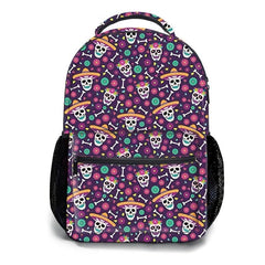 Halloween Pumpkin Skull Print Backpack for Students
