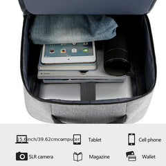 Waterproof Business Backpack USB Charging Port School Laptop Large Capacity Men