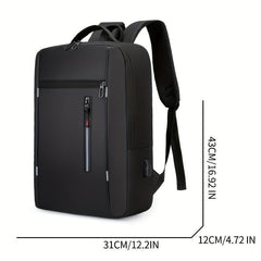Waterproof Business Backpack USB Charging Port School Laptop Large Capacity Men