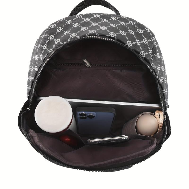 Geometric Pattern Backpack Vintage Travel Daypack Women's Bag