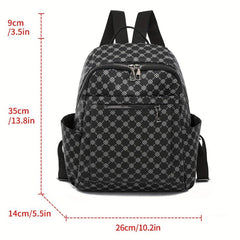 Geometric Pattern Backpack Vintage Travel Daypack Women's Bag