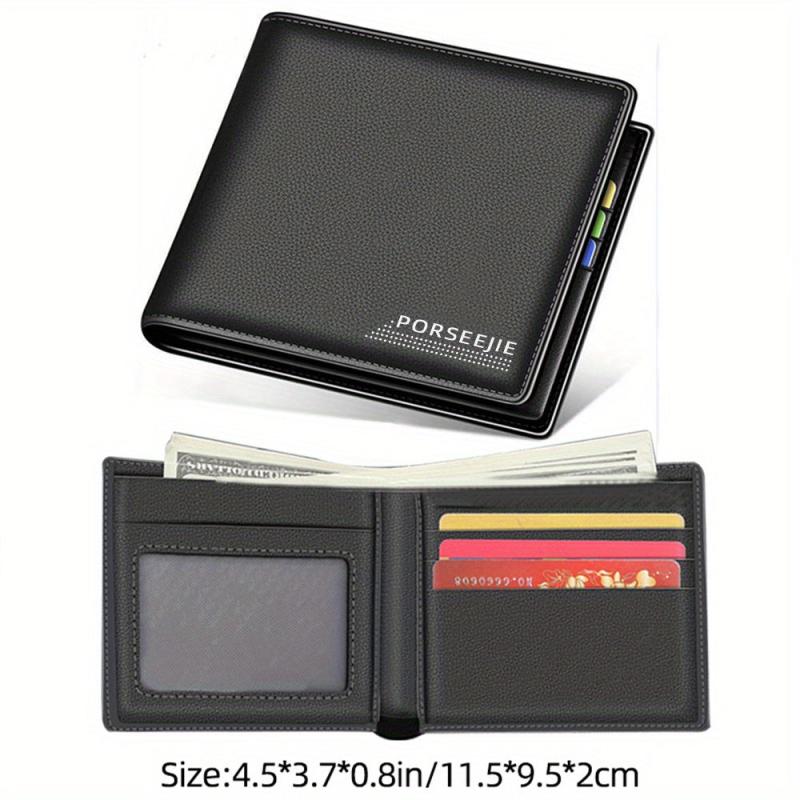 Men's PU Leather Short Wallet Retro Casual Ultra thin Wallet