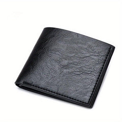 Men's Leather Short Wallet Money Clip Card Holder Thin Wallet