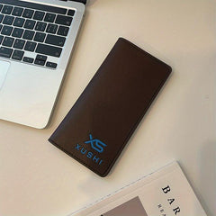 Men's Letter Embossed Long Wallet Money Clip