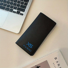 Men's Letter Embossed Long Wallet Money Clip