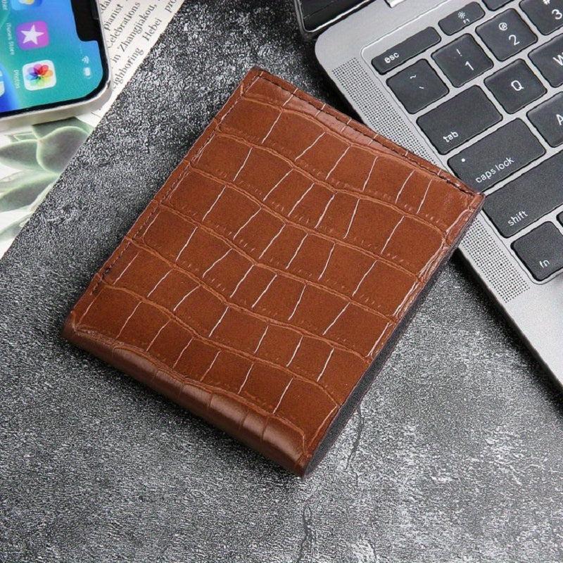 Men's Crocodile Pattern Leather Money Clip Wallet