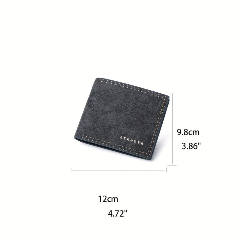 Men's Casual PU Leather Short Wallet