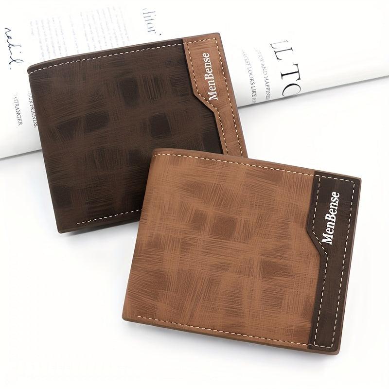 Men's Leather Short Wallet Money Clip Card Holder Coin Pocket