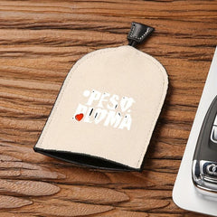 Canvas Car Key Case Large Capacity Holder Fob Cover
