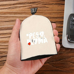 Canvas Car Key Case Large Capacity Holder Fob Cover