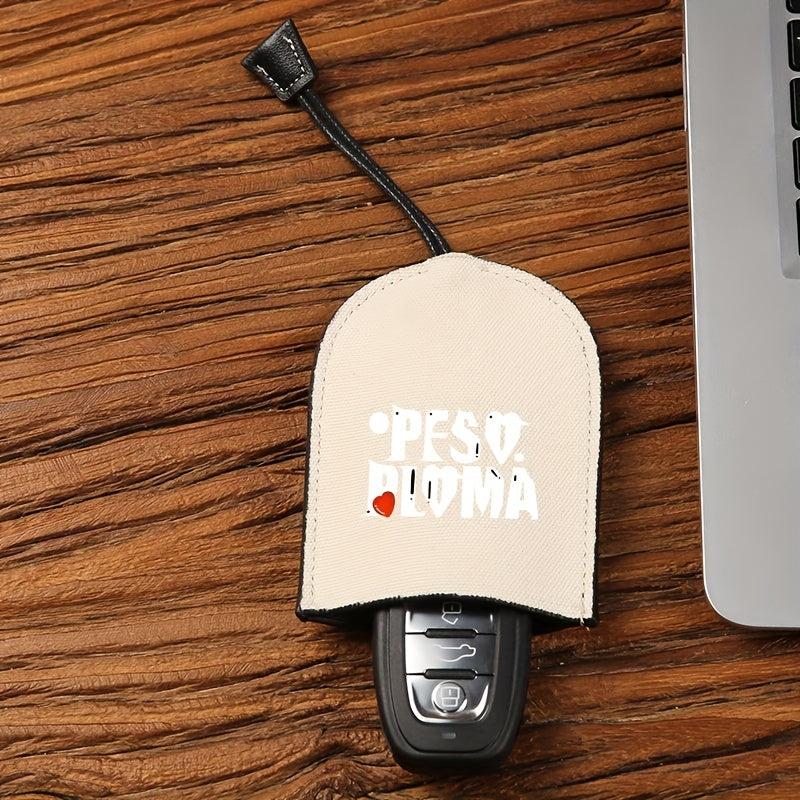 Canvas Car Key Case Large Capacity Holder Fob Cover