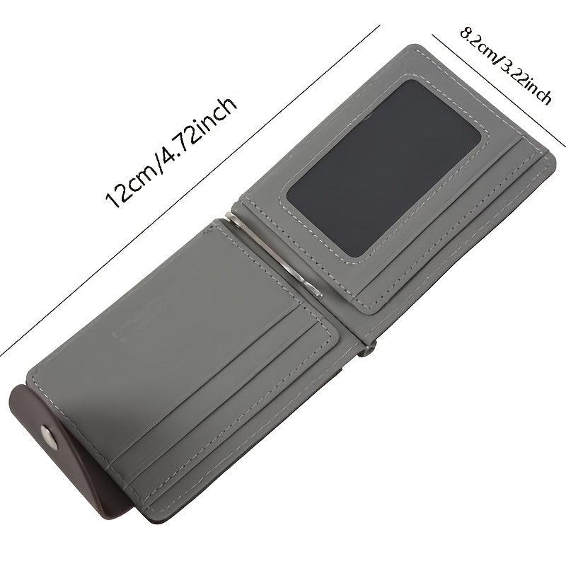 Brown Men's Short Buckle Wallet