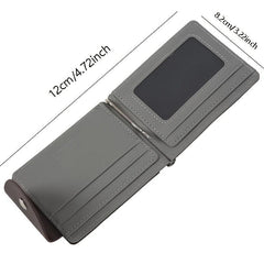 Brown Men's Short Buckle Wallet