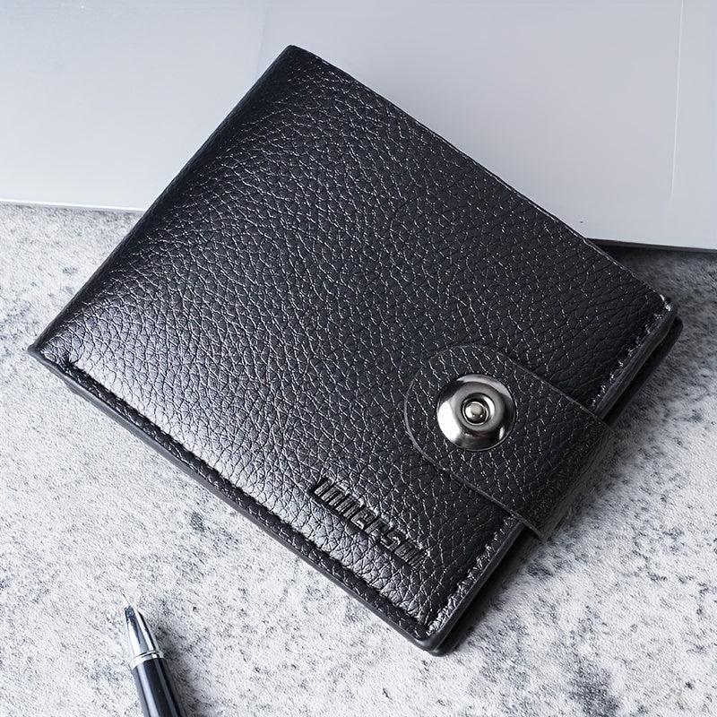 Men's Leather Short Wallet Hasp Credit Card Holder Coin Purse