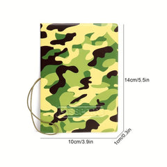 Men's Camo ID Holder Passport Protector Cover Card Bag