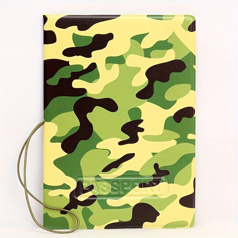 Men's Camo ID Holder Passport Protector Cover Card Bag