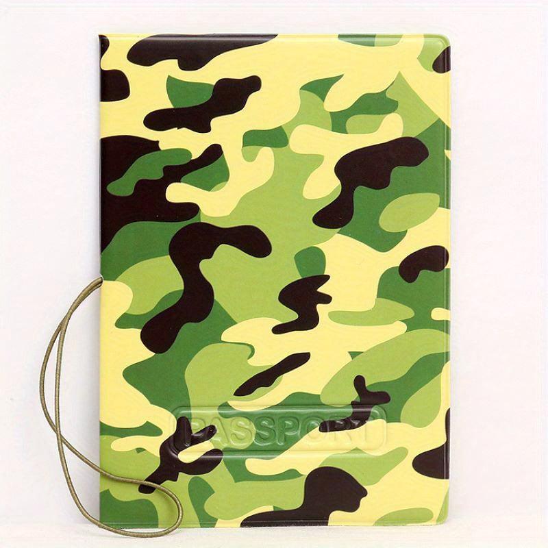 Men's Camo ID Holder Passport Protector Cover Card Bag