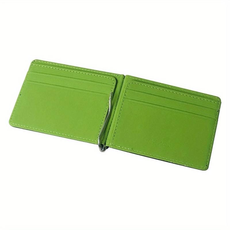 Men's Small Money Clip Card Case Bifold Holder
