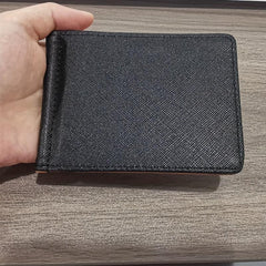 Men's Small Money Clip Card Case Bifold Holder