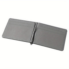 Men's Portable Money Clip Card Case Bifold Card Holder