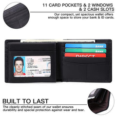 Men's RFID Blocking Wallet Slim Bifold Wallet Carbon Fiber