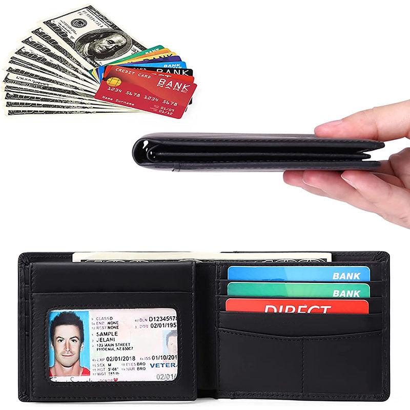 Men's RFID Blocking Wallet Slim Bifold Wallet Carbon Fiber