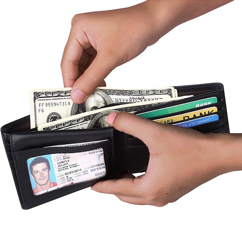Men's RFID Blocking Wallet Slim Bifold Wallet Carbon Fiber