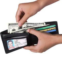 Men's RFID Blocking Wallet Slim Bifold Wallet Carbon Fiber