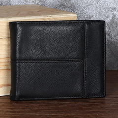 Men's Leather Money Clip Wallet with Zipper Coin Pocket
