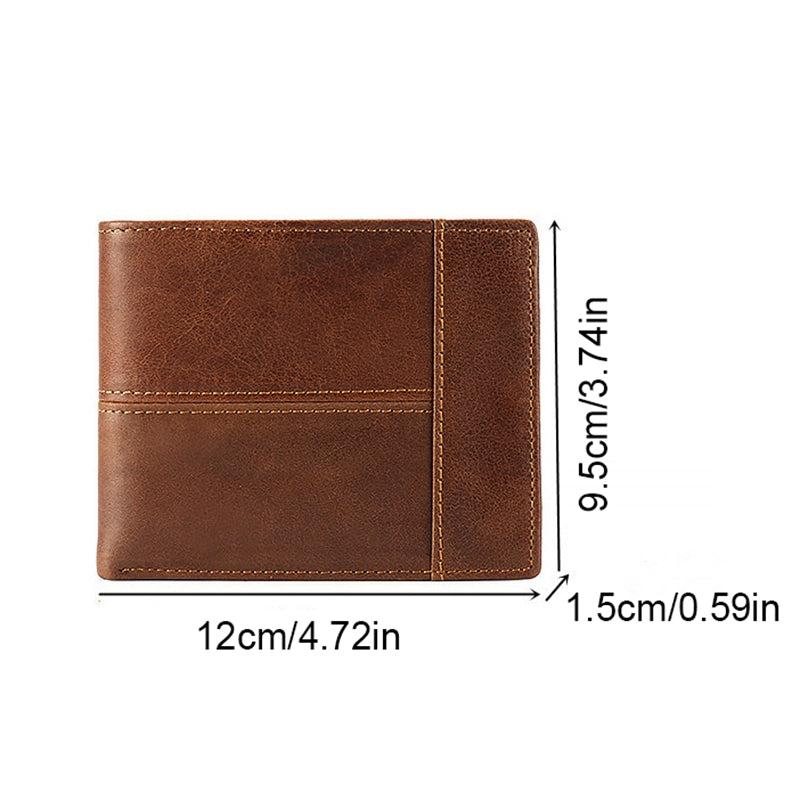 Men's Leather Money Clip Wallet with Zipper Coin Pocket