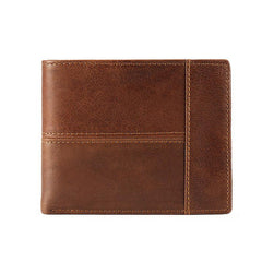 Men's Leather Money Clip Wallet with Zipper Coin Pocket