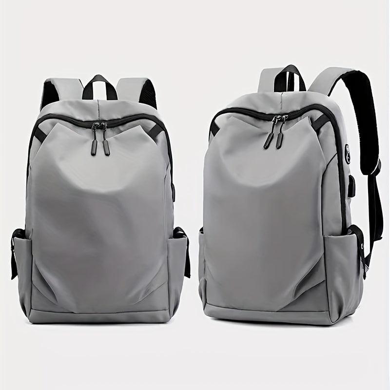 Men's Laptop Backpack USB Charging Port & Earphone Hole Large Travel Bag