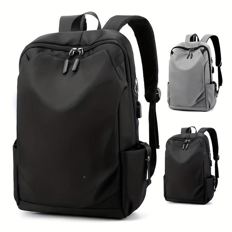Men's Laptop Backpack USB Charging Port & Earphone Hole Large Travel Bag