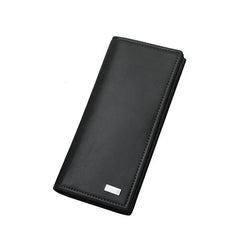 Men's Leather Long Wallet Card Holder Money Clip