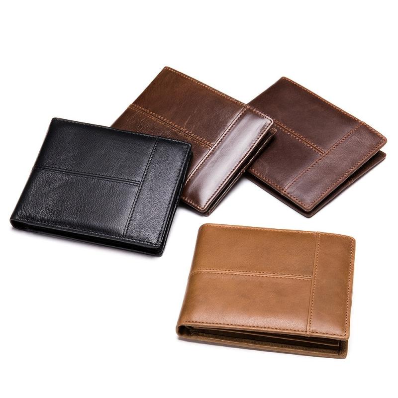 Men's Leather Money Clip Wallet Large Capacity Card Holder Coin Purse Gift