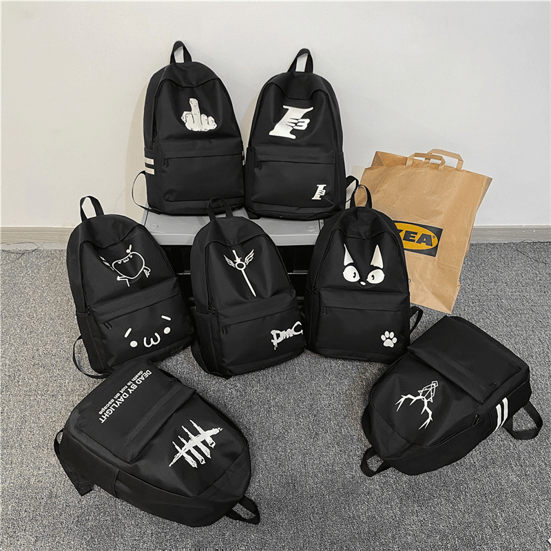 Men's Waterproof Student Backpack Luminous Travel Bag