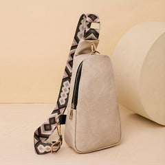 Vintage Crossbody Bag Retro PU Chest Bag Women's Casual Sling Bag