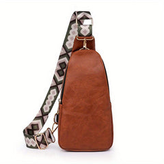 Vintage Crossbody Bag Retro PU Chest Bag Women's Casual Sling Bag